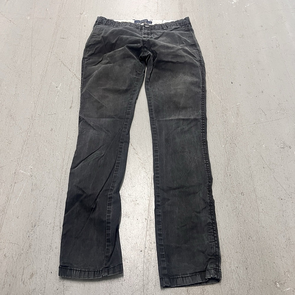 Zara Man Basic Collection Black Chino Pants Size 32x30 Straight Leg Casual Wearm